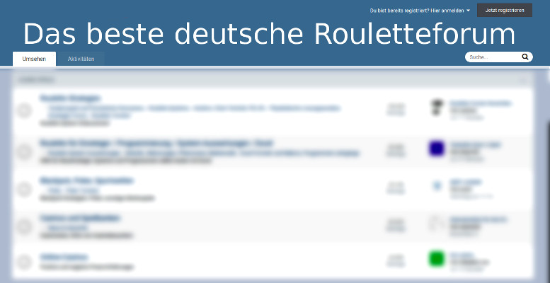 Bildschirumfoto vom besten Rouletteforum